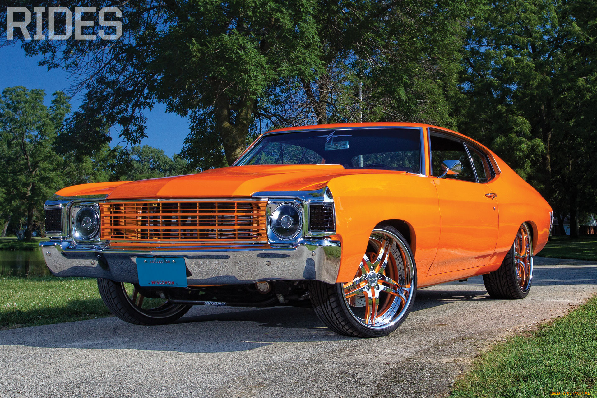 , chevrolet, chevelle, orange